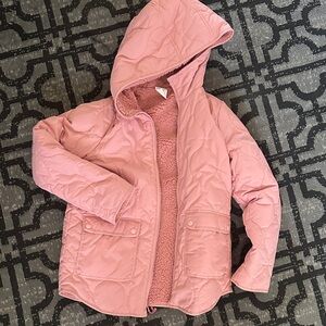 Crewcuts Blush Quilted Puffer Coat- reversible